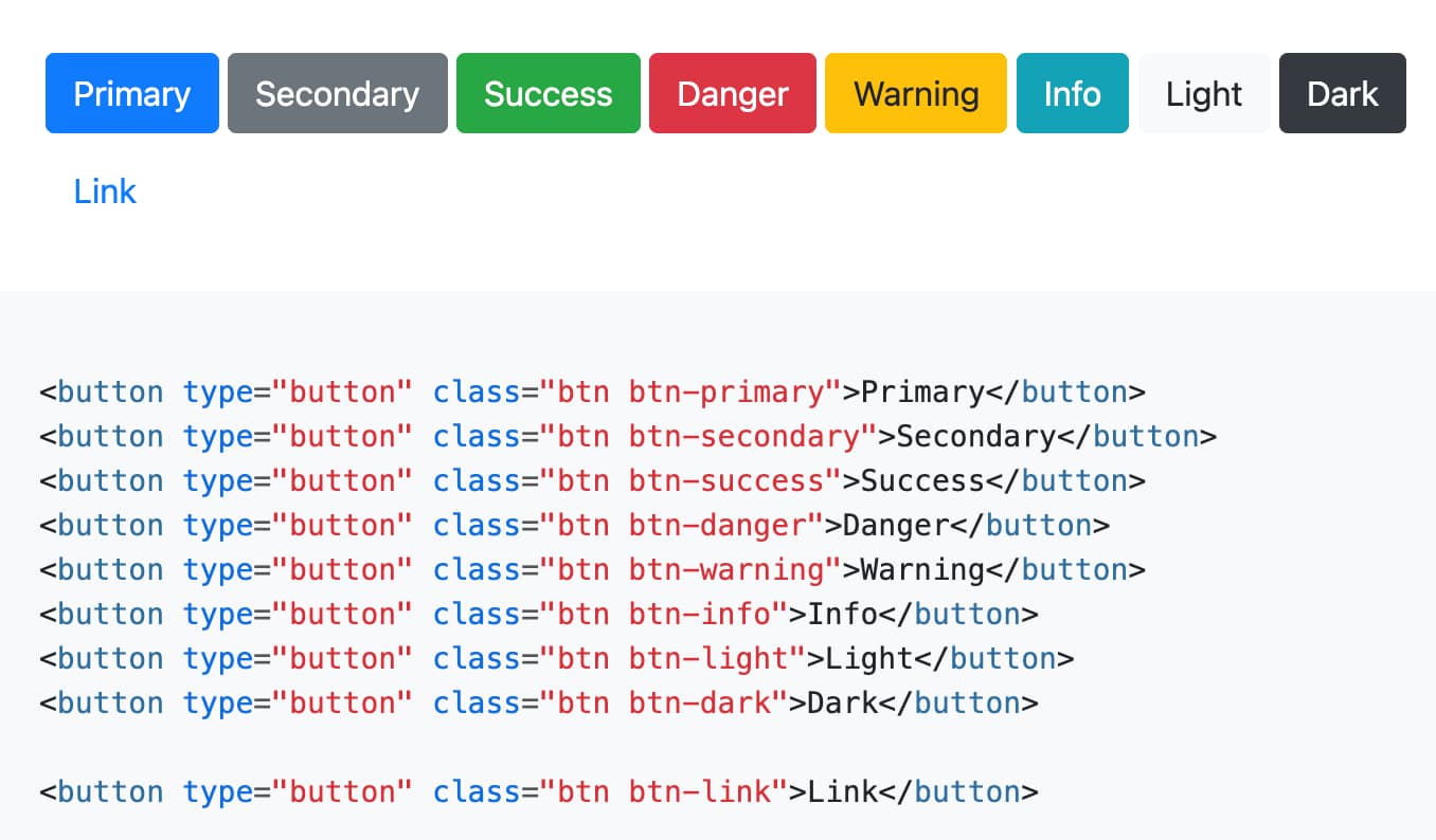 Bootstrap Buttons Classes & Styles Explained